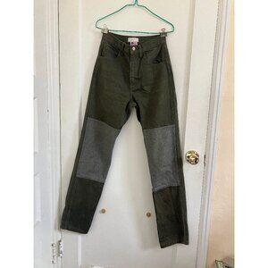 Carleen Two Tone Jeans in Sage